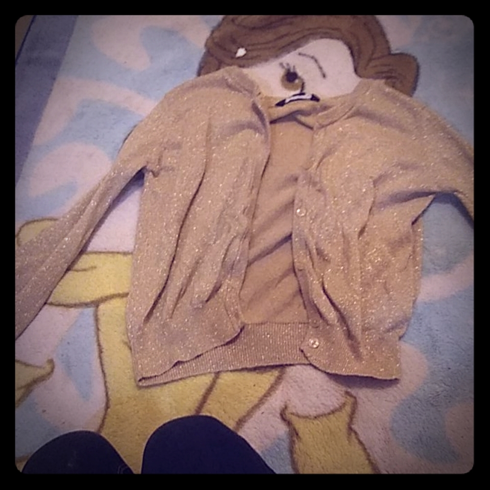 Gold short cardigan